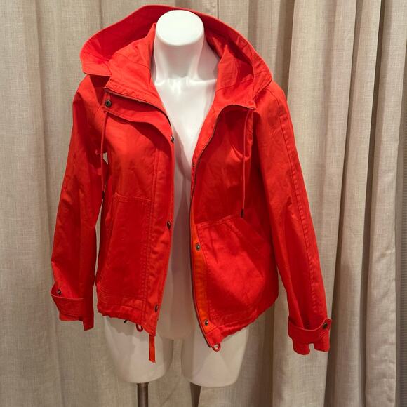 Gap Red Jacket sz XS Gap Cropped Anorak Jacket - Picture 10 of 11
